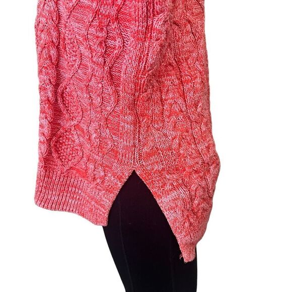 Anthropologie Pilcro Orange Chunky Cable Knit Pullover Sweater‎ sz XS - Picture 4 of 9